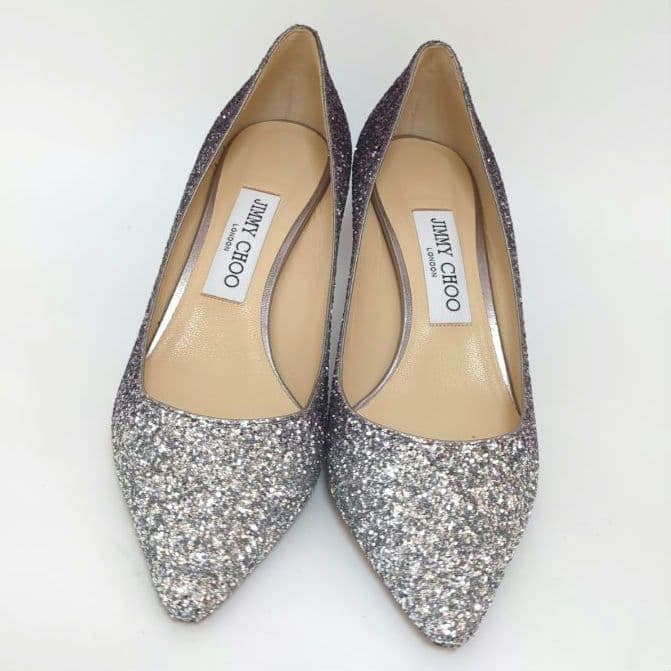 未使用級✨JIMMYCHOO シルバー ジミーチュウ グリッター ウェディング