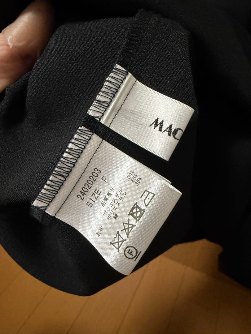 正規品machatt マチャット　ダブルクロスバイカラードレス　ブラック