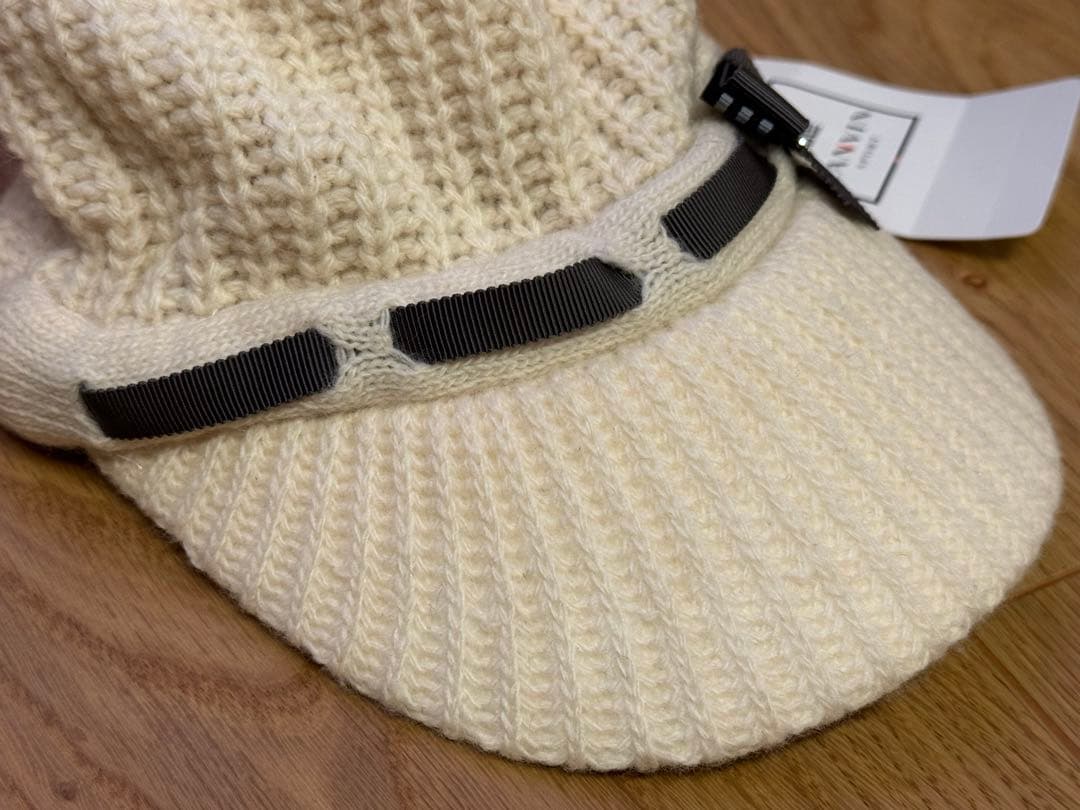 LANVIN SPORTニットキャップ ホワイト ゴルフ