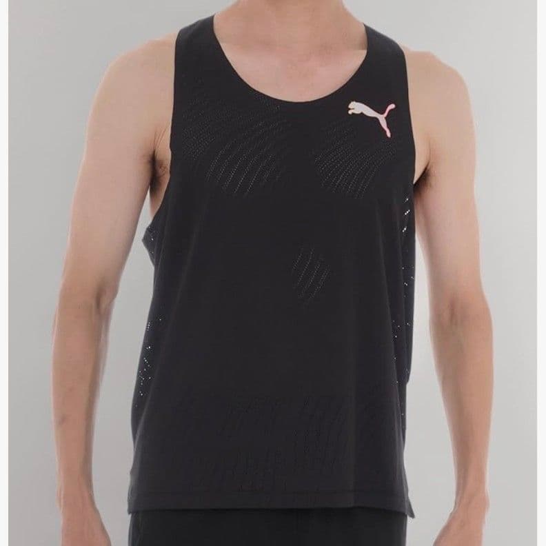 ■PUMA セットアップ 上下 黒 シングレット ショーツ タンクトップ 陸上■