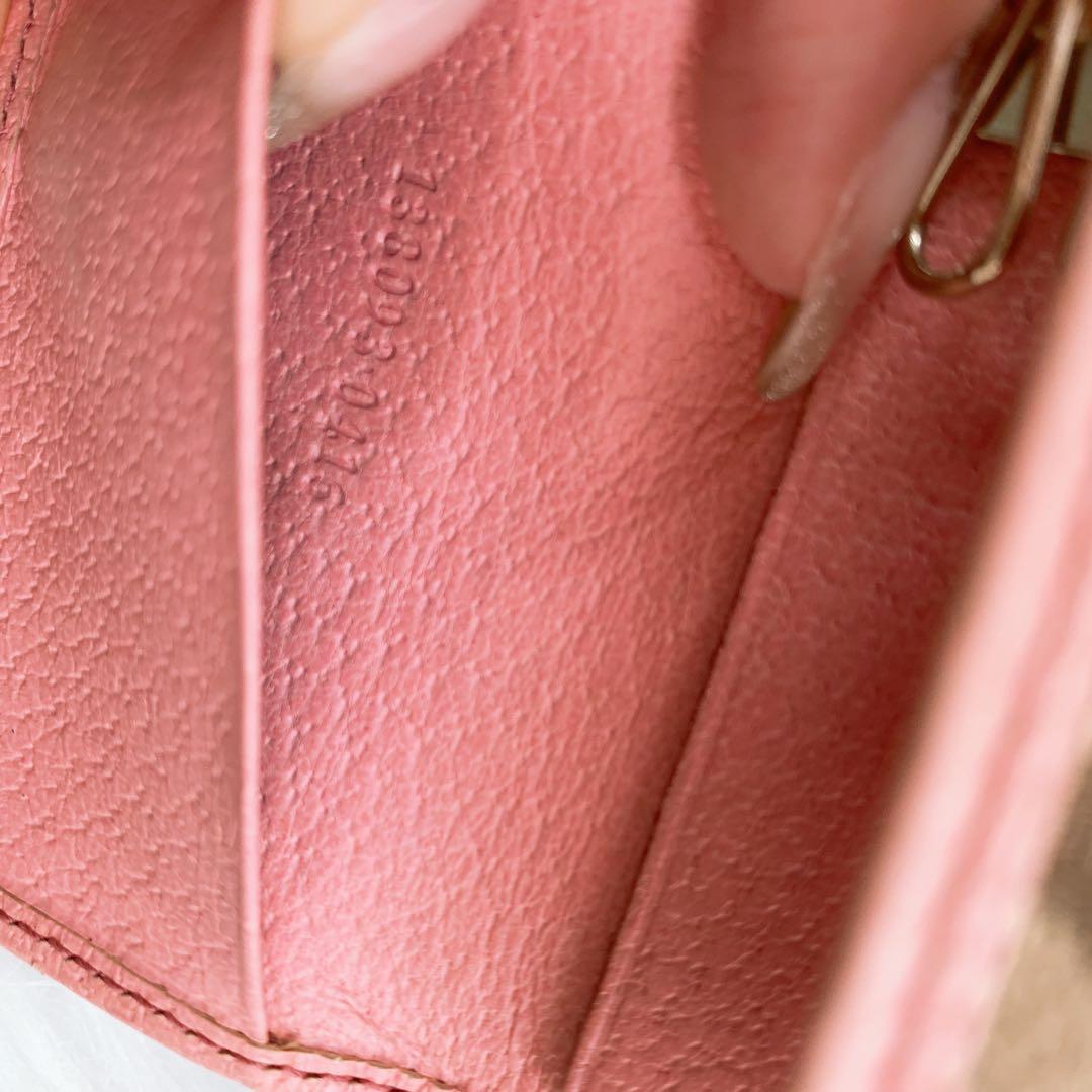 【美品】GUCCI キーケース ピンク グッチ 柄 GG ブラウン/ピンク 6連