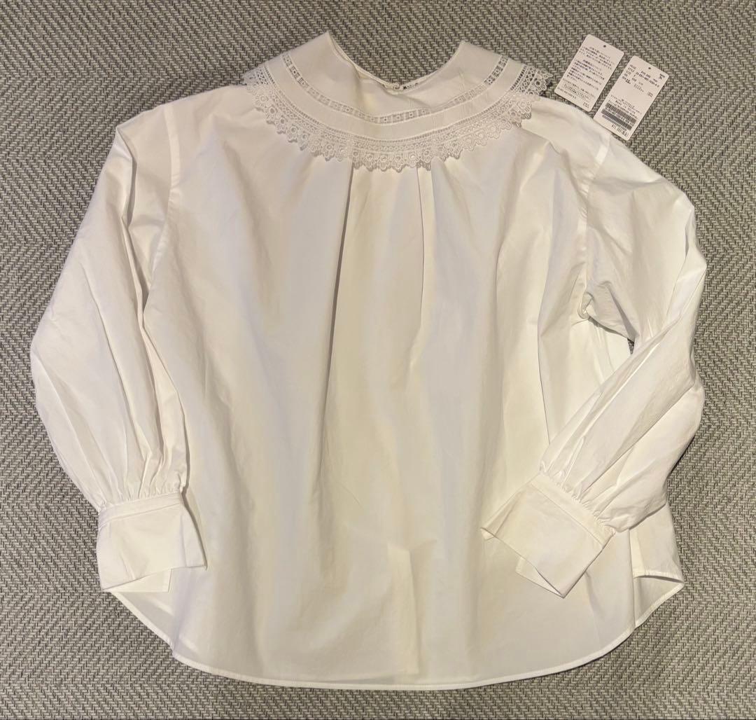 未使用品JOURNALSTANDARDrelumeビッグカラー付ギャザーブラウス