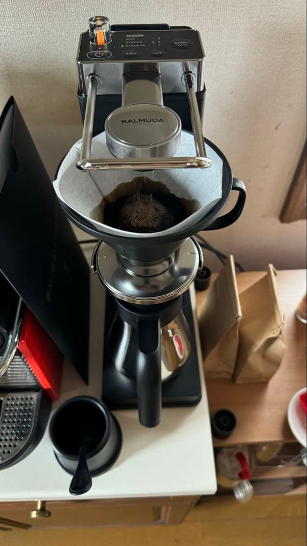【美品】BALMUDA The Brew コーヒーメーカー 黒 ステンレス