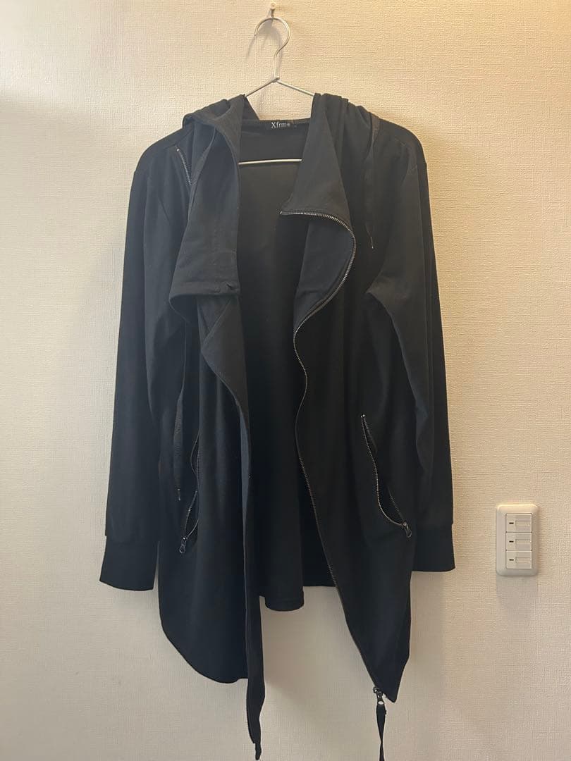 Xfrm アシンメトリー V系 グランジ y2k 黒パーカー