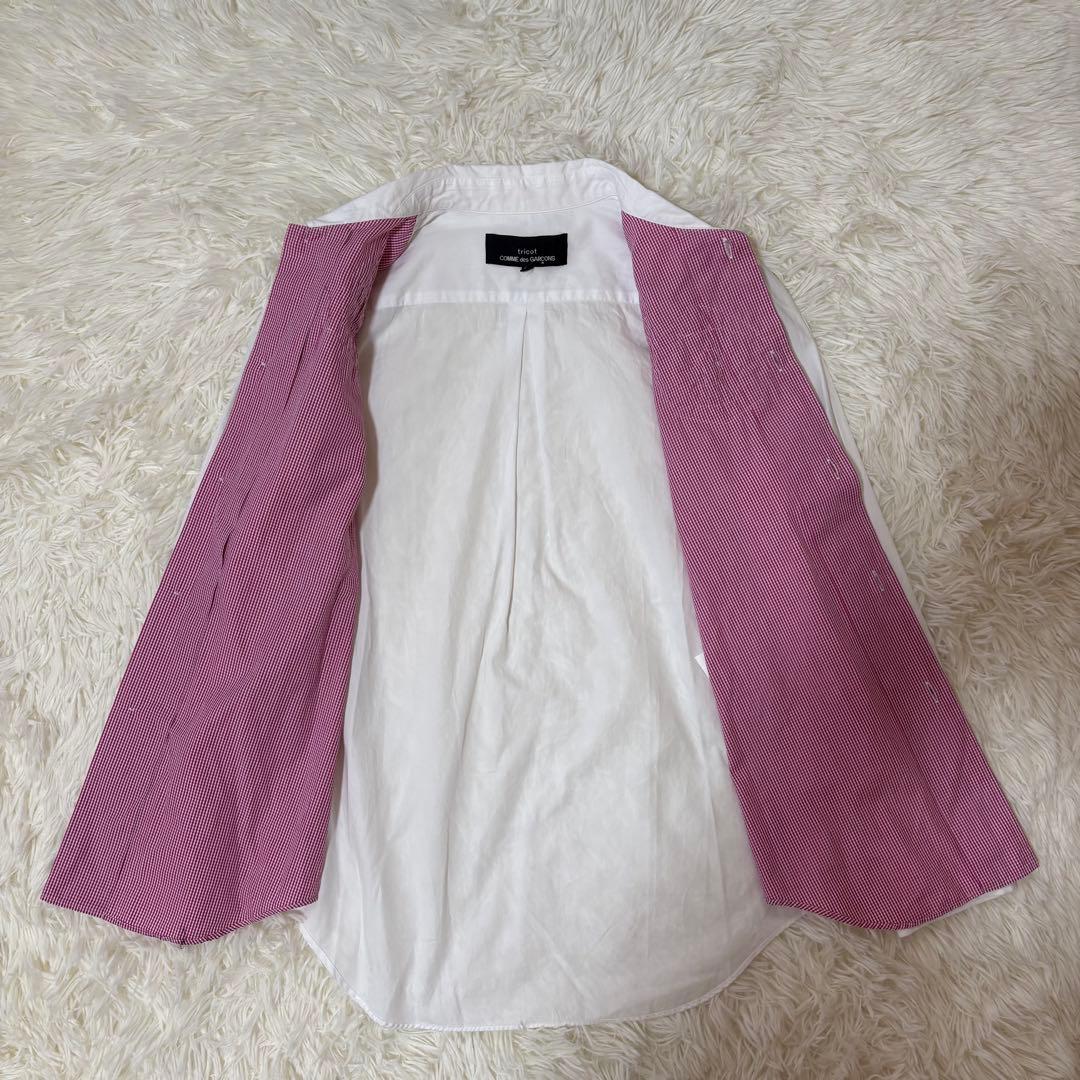 トリココムデギャルソン20SS 花柄 ラウンドカラーシャツ Sサイズ