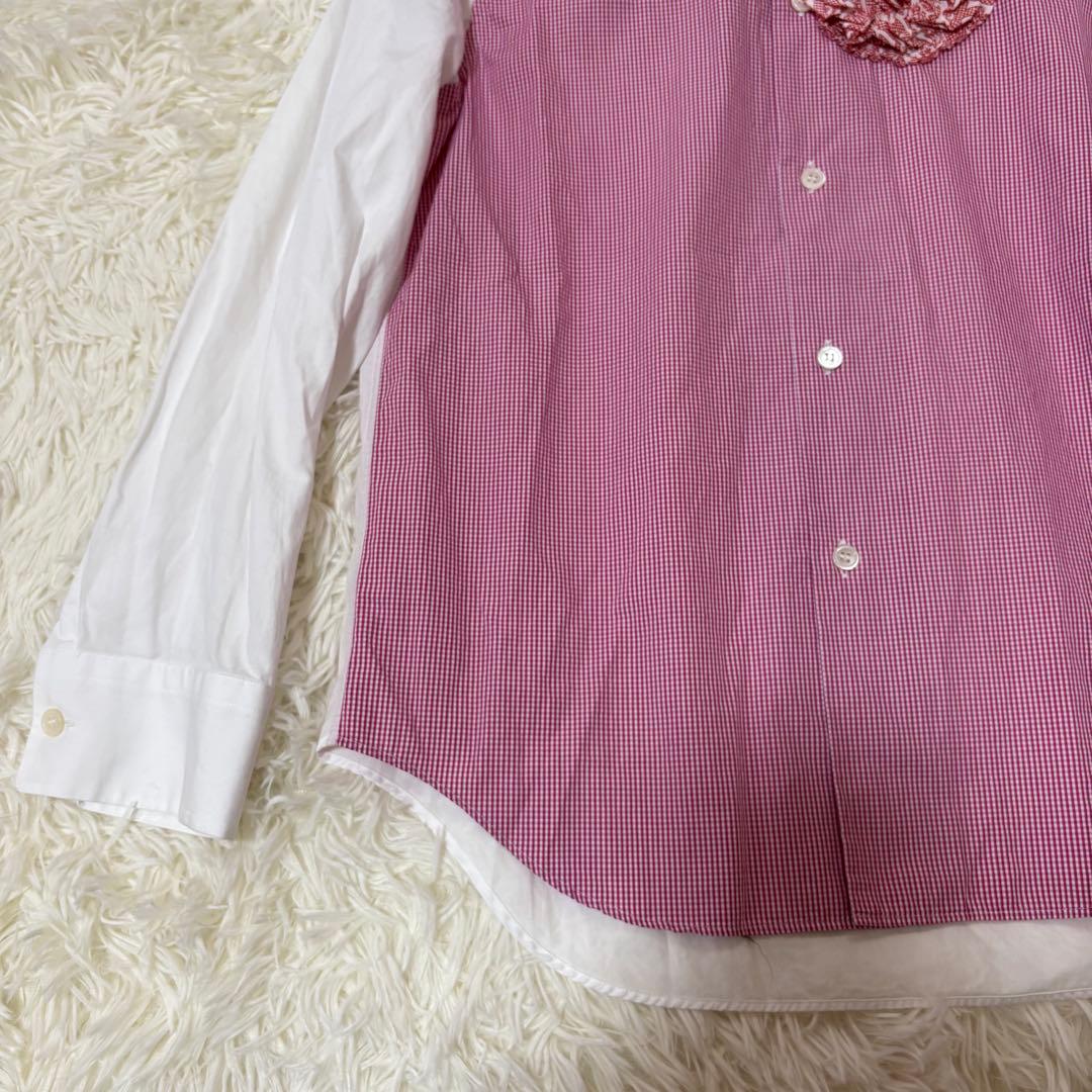 トリココムデギャルソン20SS 花柄 ラウンドカラーシャツ Sサイズ