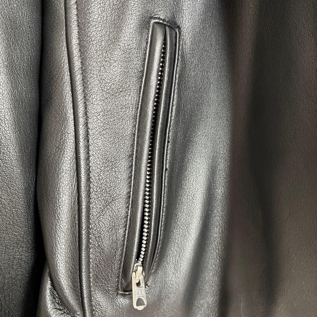 Retro Grade ブラック レザー シングルライダースジャケット M