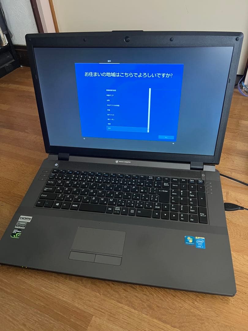 マウスコンピュータ　W370SS ノートPC Intel Core i7