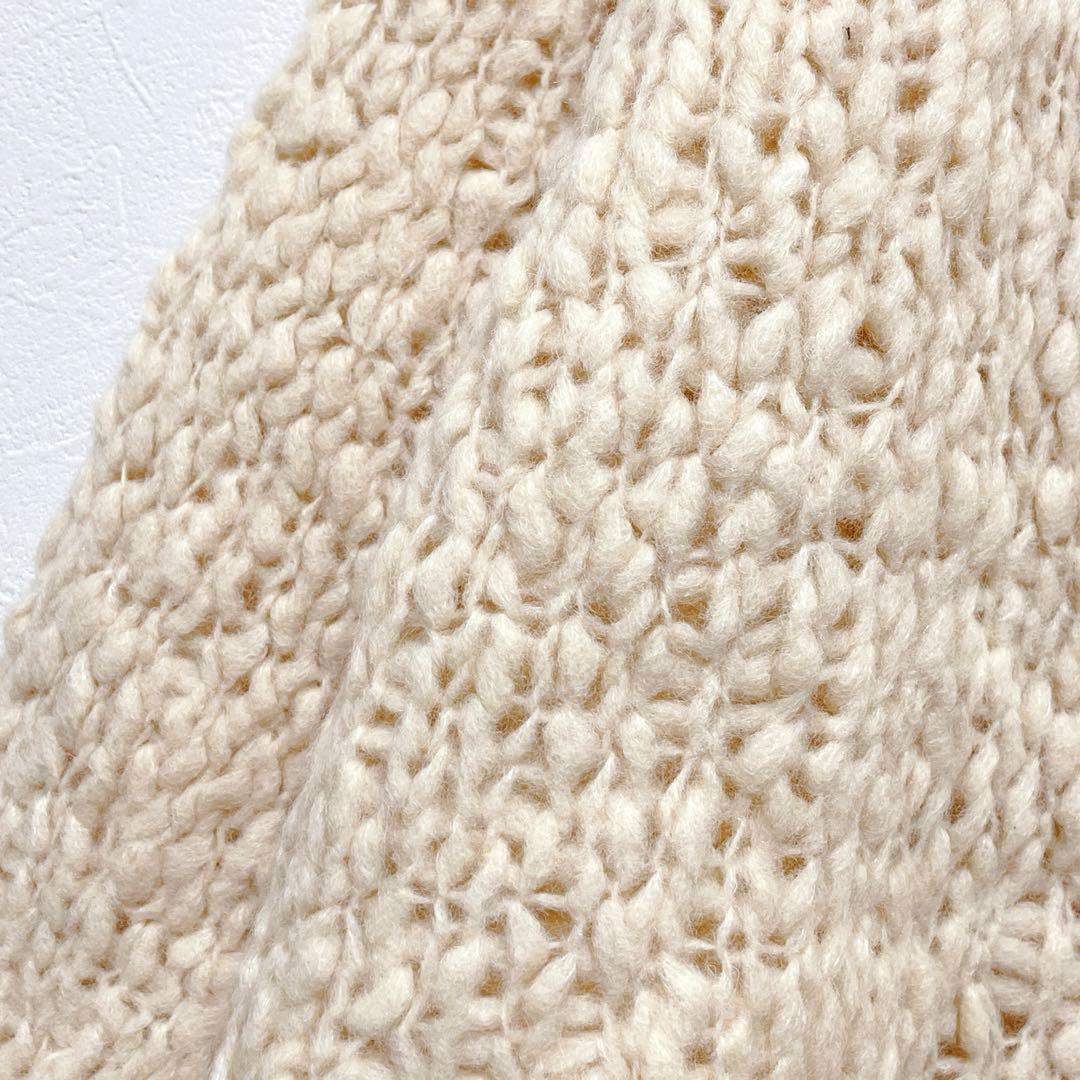 【バビロン】ハンドニットプルオーバー/新品未使用/ボリュームニット/アイボリー