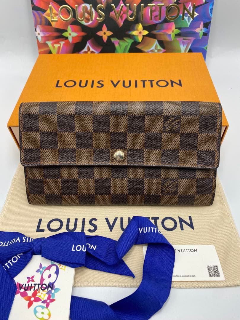 ルイヴィトン　ポシェットポルトモネクレディ　ダミエ　N61724 長財布