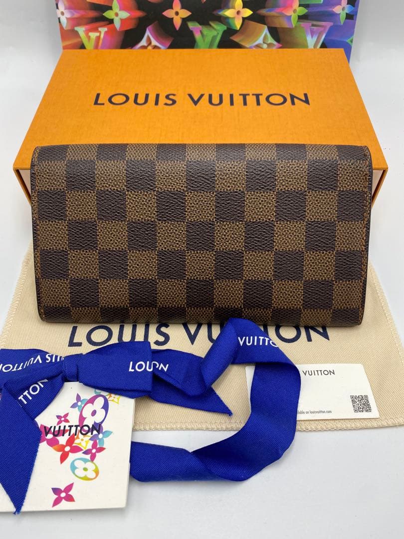 ルイヴィトン　ポシェットポルトモネクレディ　ダミエ　N61724 長財布