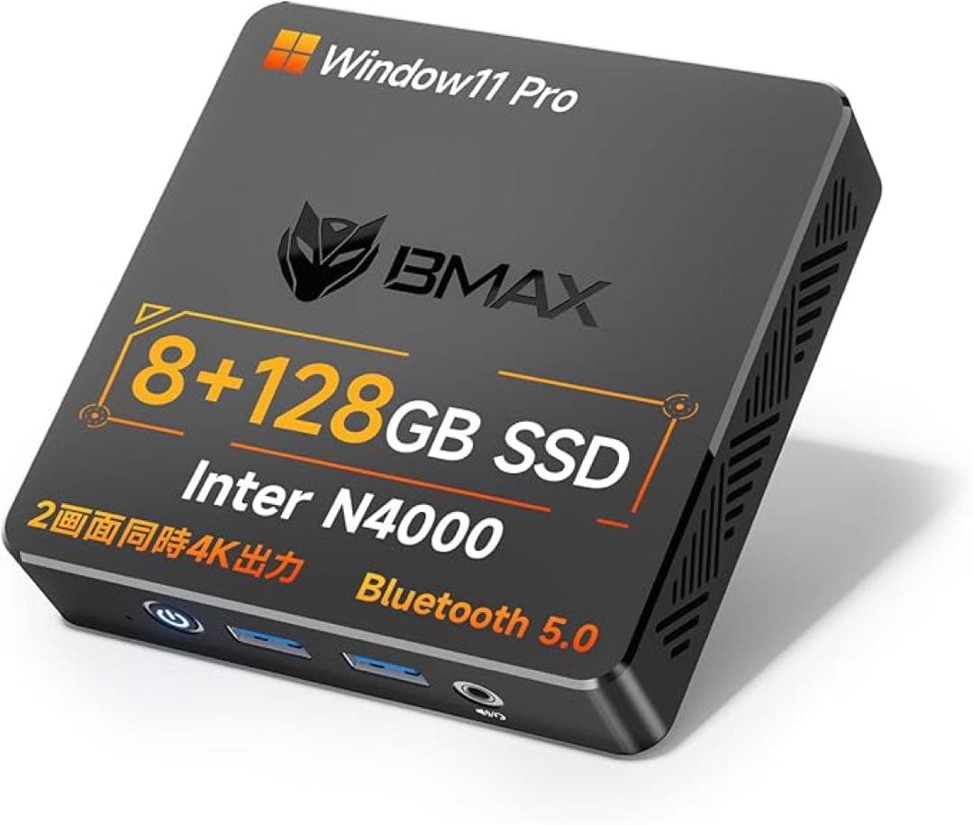 【ミニpc Intel N4000搭載 高コスパ】DDR4 8GB+128GB
