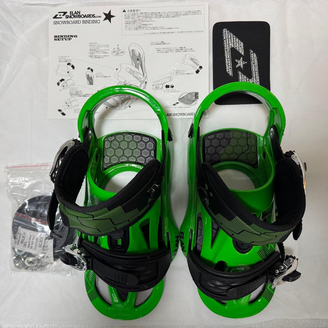 未使用 ELAN スノーボード バインディング XENON S/M グリーン