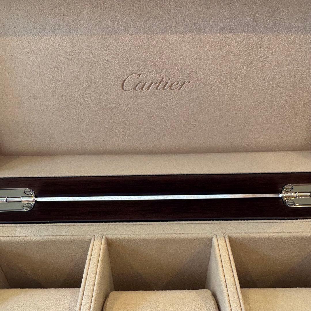 新品未使用 Cartier ウッドウォッチケース 3本収納　鍵付き