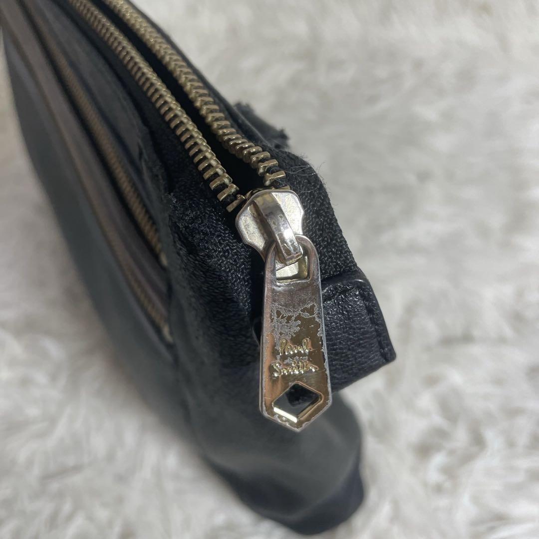 ポールスミス ショルダーバッグ 2way セカンドバッグ レザー ブラック 黒