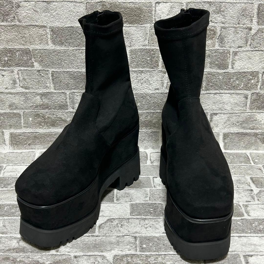 MURUA ムルーア プラットフォームスエードブーツ　バックジップ　22.5cm