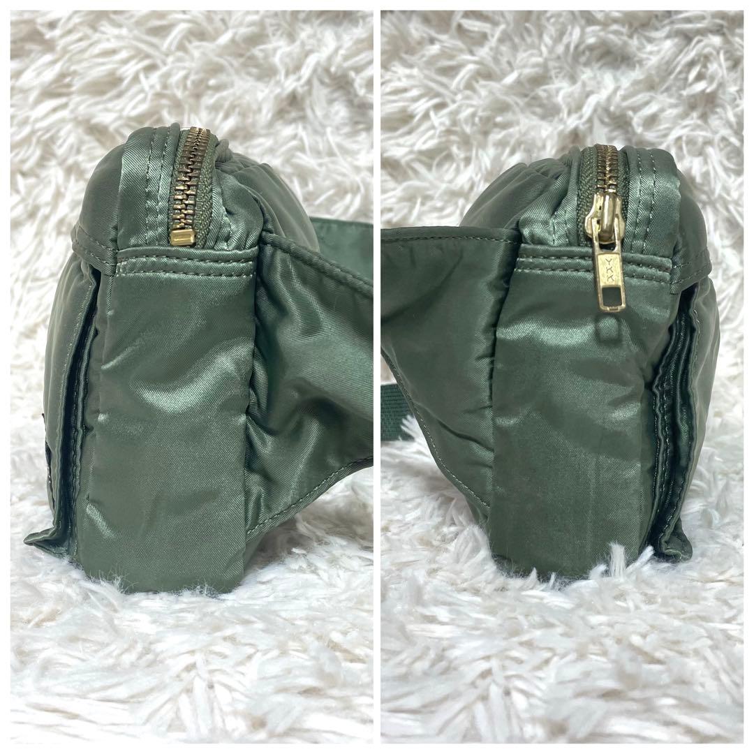 【極美品】ポーター タンカー ボディバッグ ウエストポーチ セージグリーン