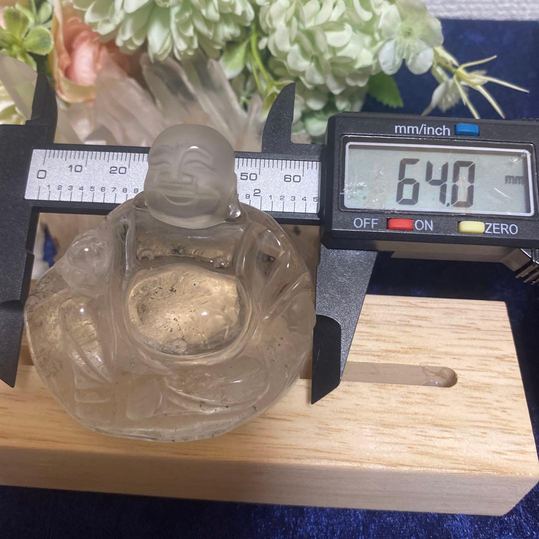 七福神の天然石 布袋様　縁起物　置物 クリスタル ガーデン共生