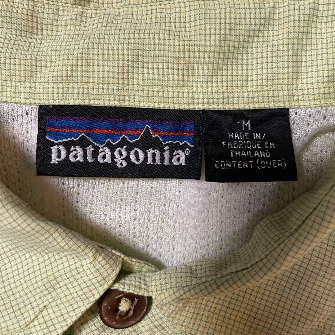 パタゴニア03年製 ライトグリーン フィッシングガイド長袖シャツM（JPN L）