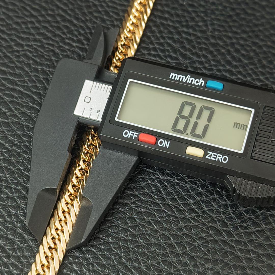 (C102403) K18 YG 喜平8面トリプル ブレスレット 18金