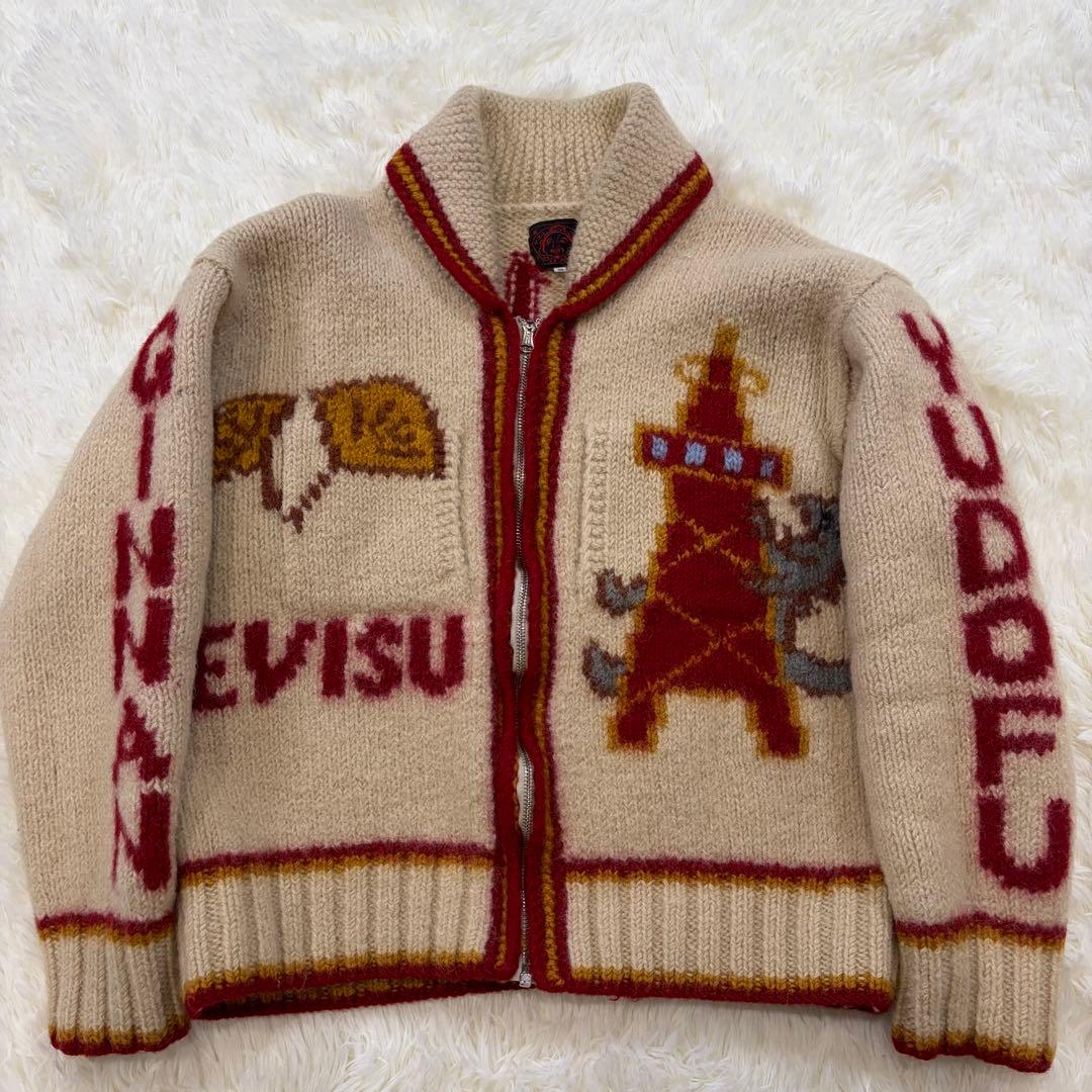【美品】EVISU GOALLA カウチンニットセーター カーディガン 40 L