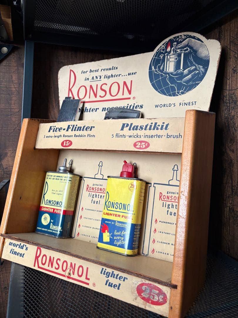 レア‼︎RONSON ストアディスプレイ&オイル缶、ライタースペシャルセット