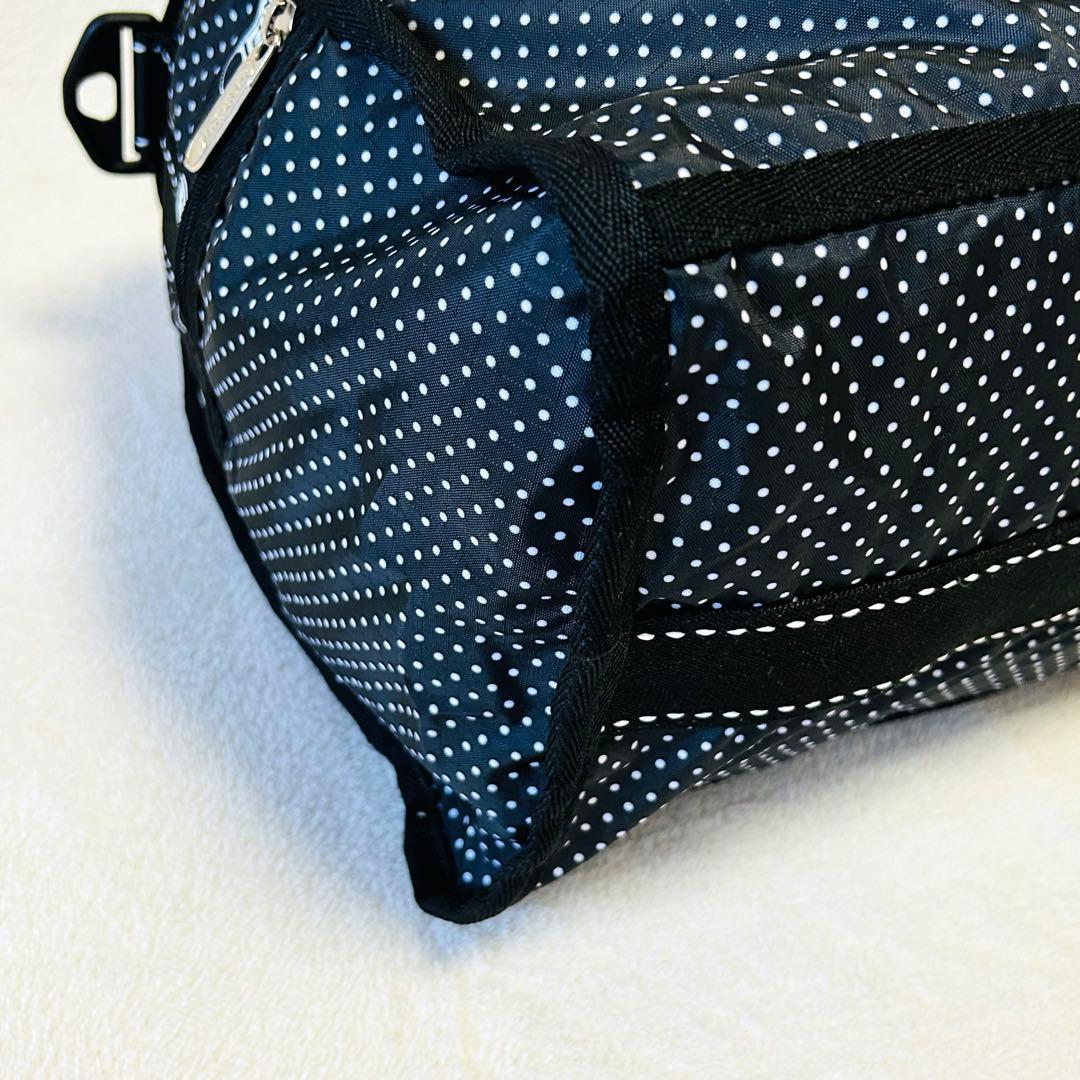 【極美品】レスポートサック ボストンバッグ 水玉　ドット柄　2way 大容量 黒
