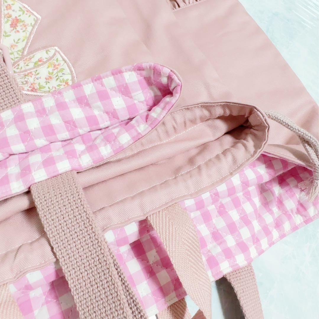 【 完成品 】 レッスンバッグ　大きめ 入園　女の子　入学　セット　３点