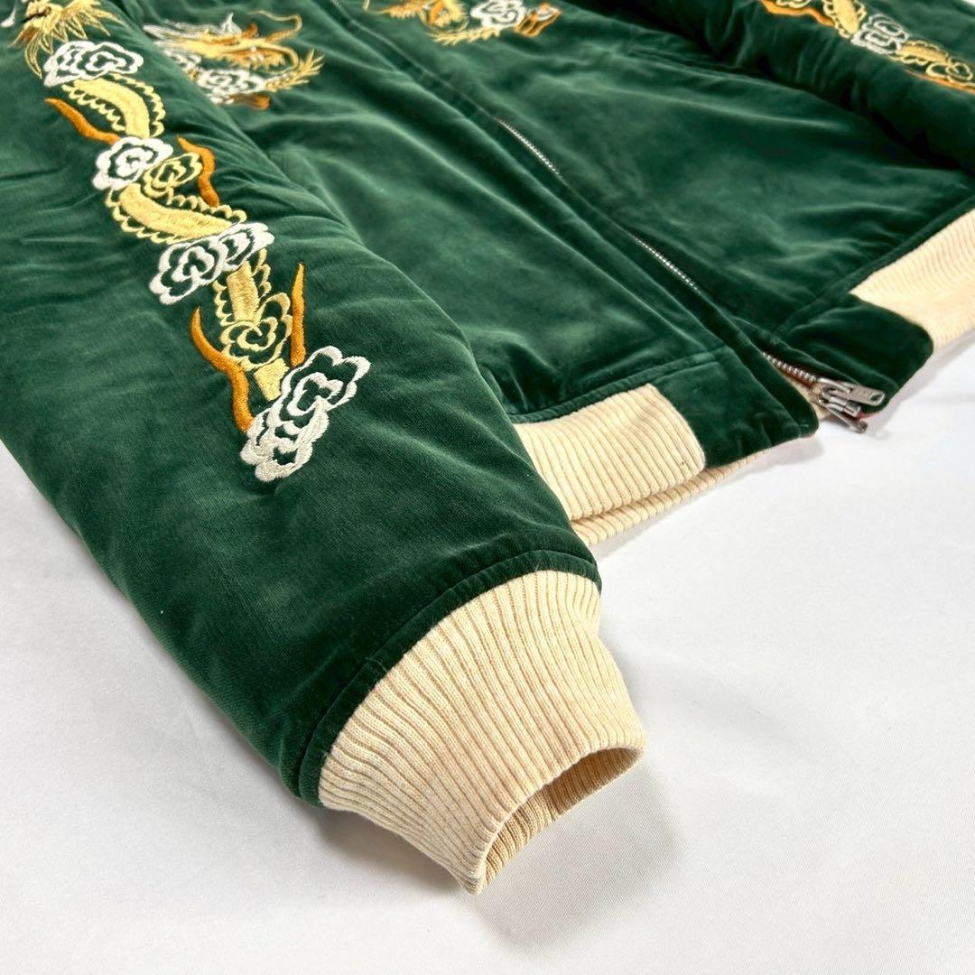 【激レア品】 THE FLAT HEAD スカジャン ジャケットベロア 別珍 龍