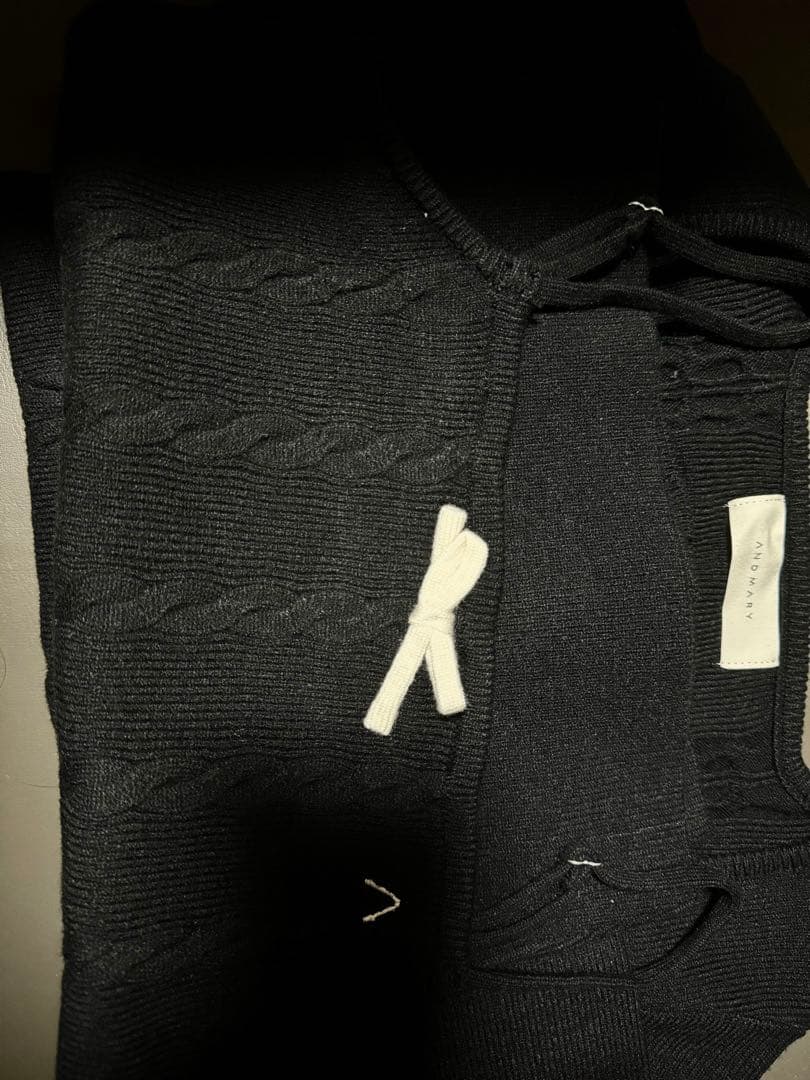 トップス andmary Sharon ribbon tops black