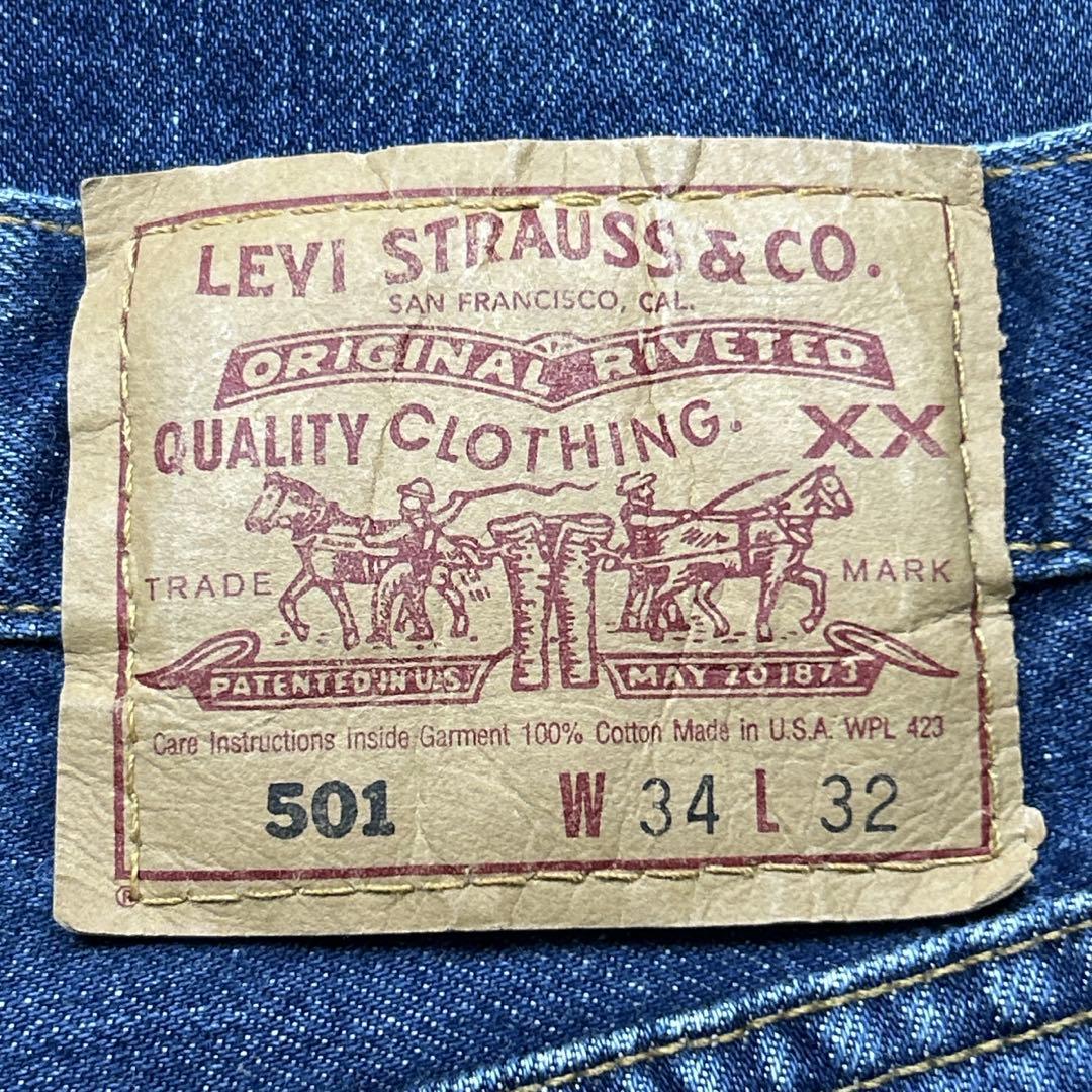 90s-00s USA製 最終期 501 ボタン裏553 サンベニート W34