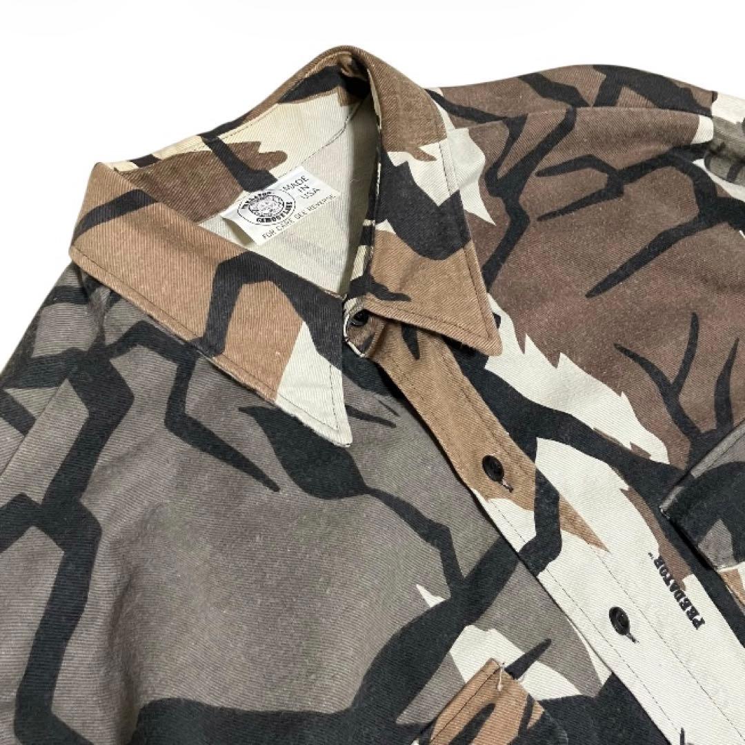 80s PREDATOR CAMOUFLAGE プレデターカモ ミリタリーシャツ