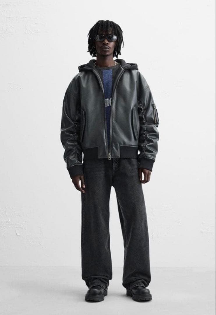 ZARA レザー　MA-1