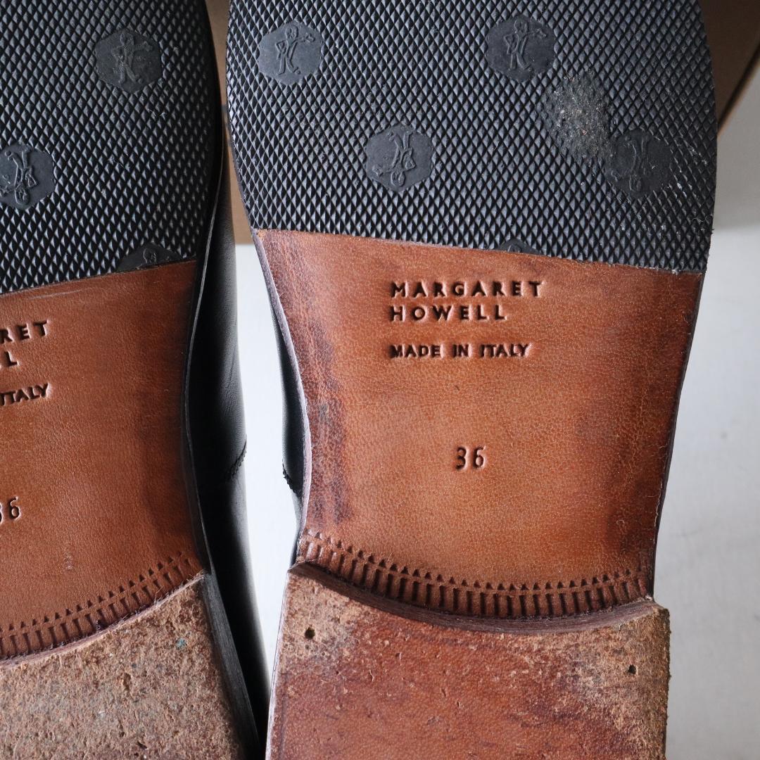 美品マーガレットハウエル　イタリア製レースアップシューズ　36/23cm