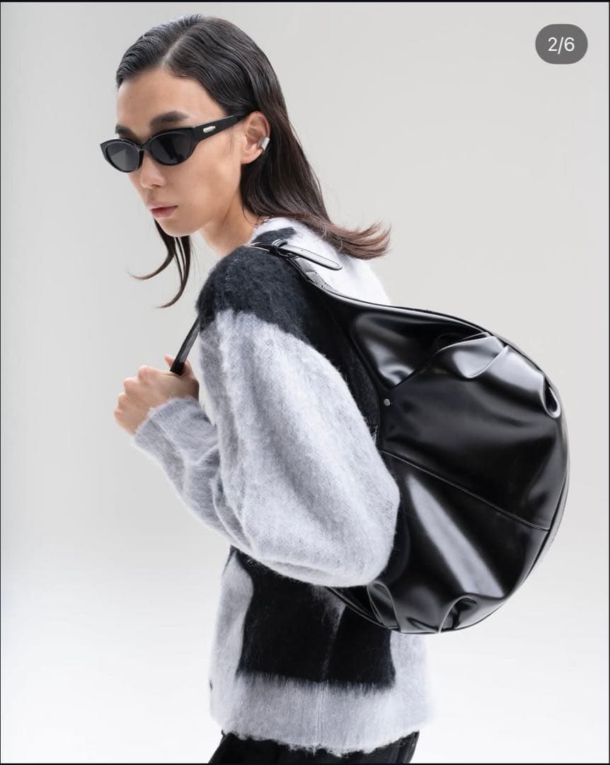 Jent Louis ブラック ショルダーバッグ