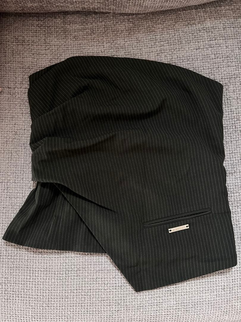 トップス beeden DRAPE ASYMMETRY BARE TOP