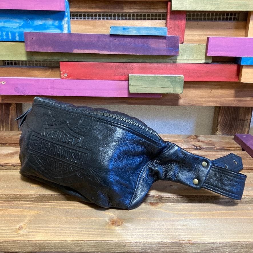 BMOG ロゴ バッグ ビンテージ 古着 90s ハーレー ダビッドソン レザー