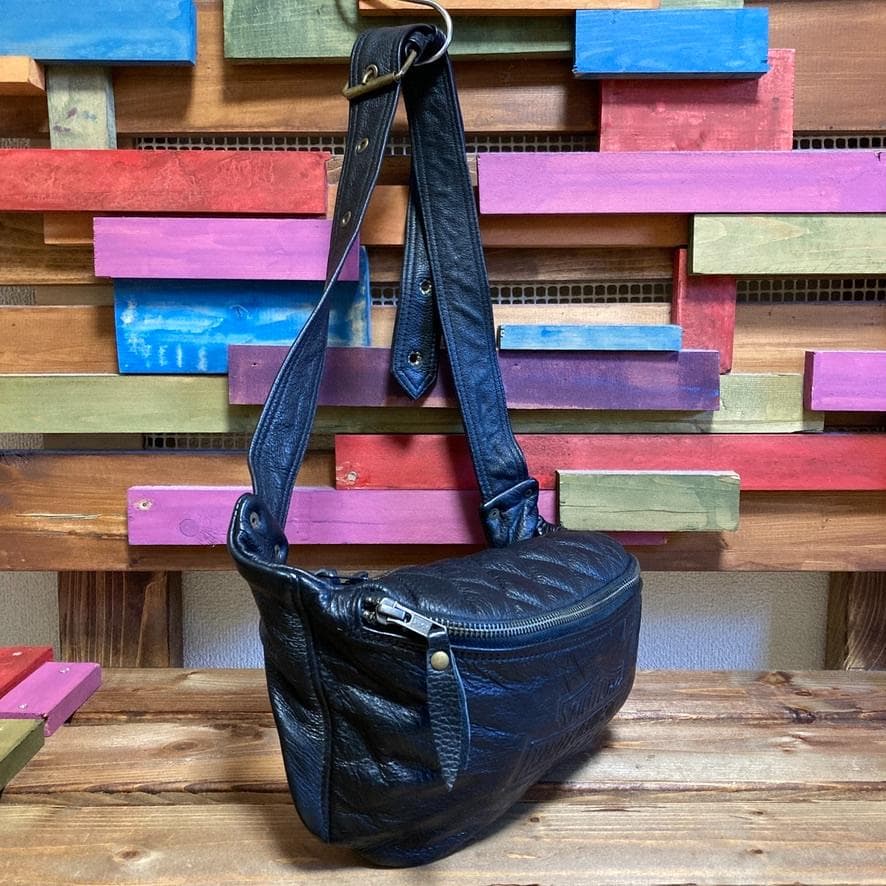 BMOG ロゴ バッグ ビンテージ 古着 90s ハーレー ダビッドソン レザー