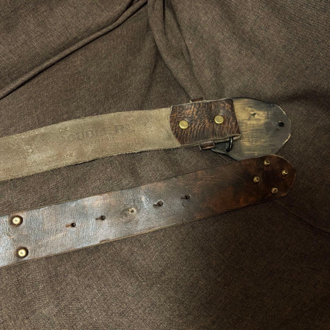 DOUBLE RL RRL ロゴ レザーベルト