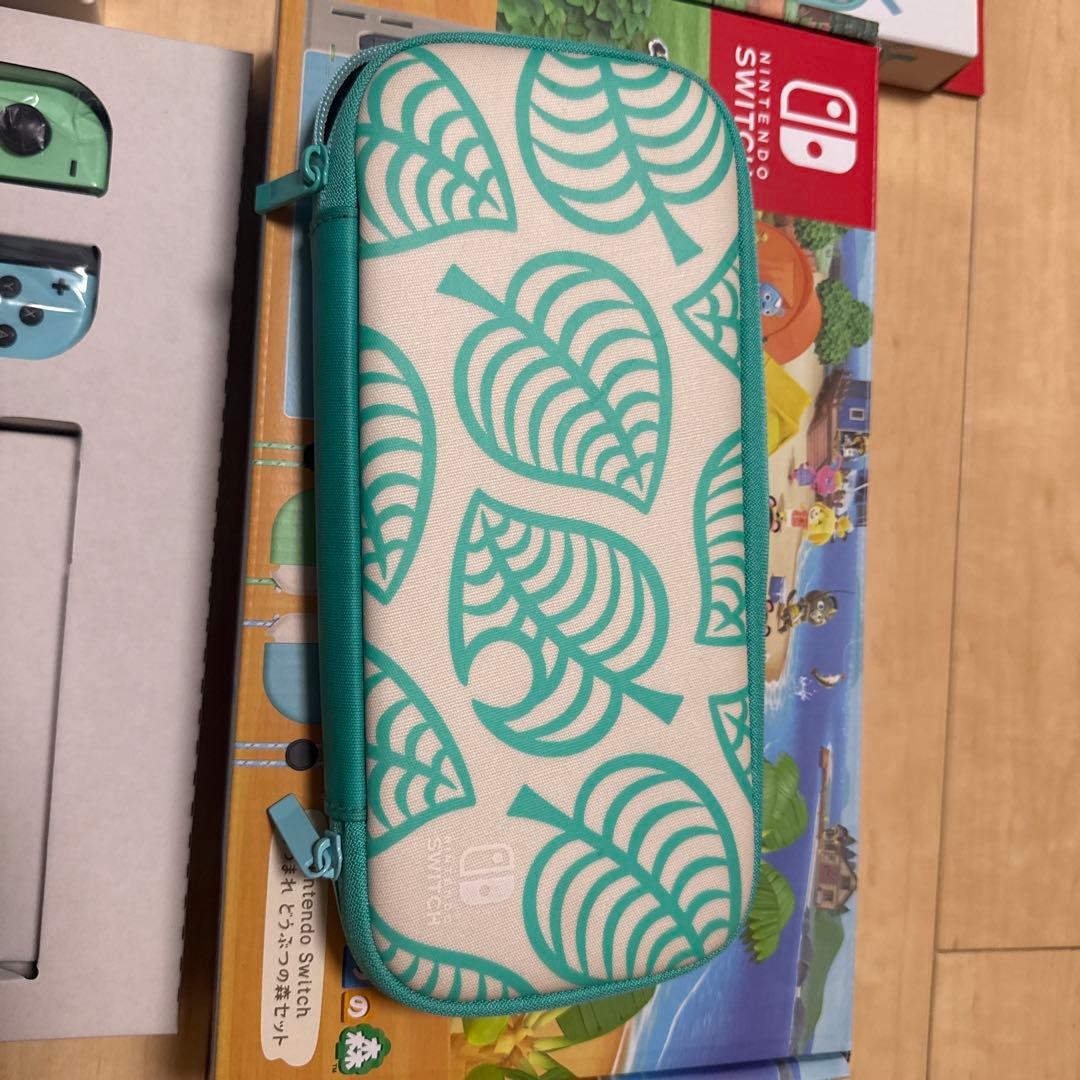 Nintendo Switch 本体　あつまれどうぶつの森　SDカード　ケース付