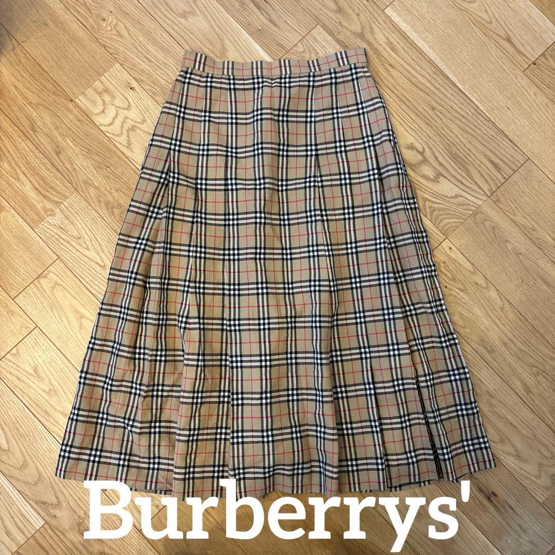 希少⭐︎Burberrys' プリーツスカート ノバチェック　ロングスカート