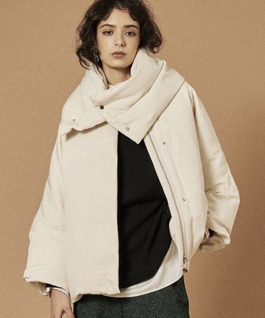 【Rouge vif la cle】マフラー付きグログランダウン