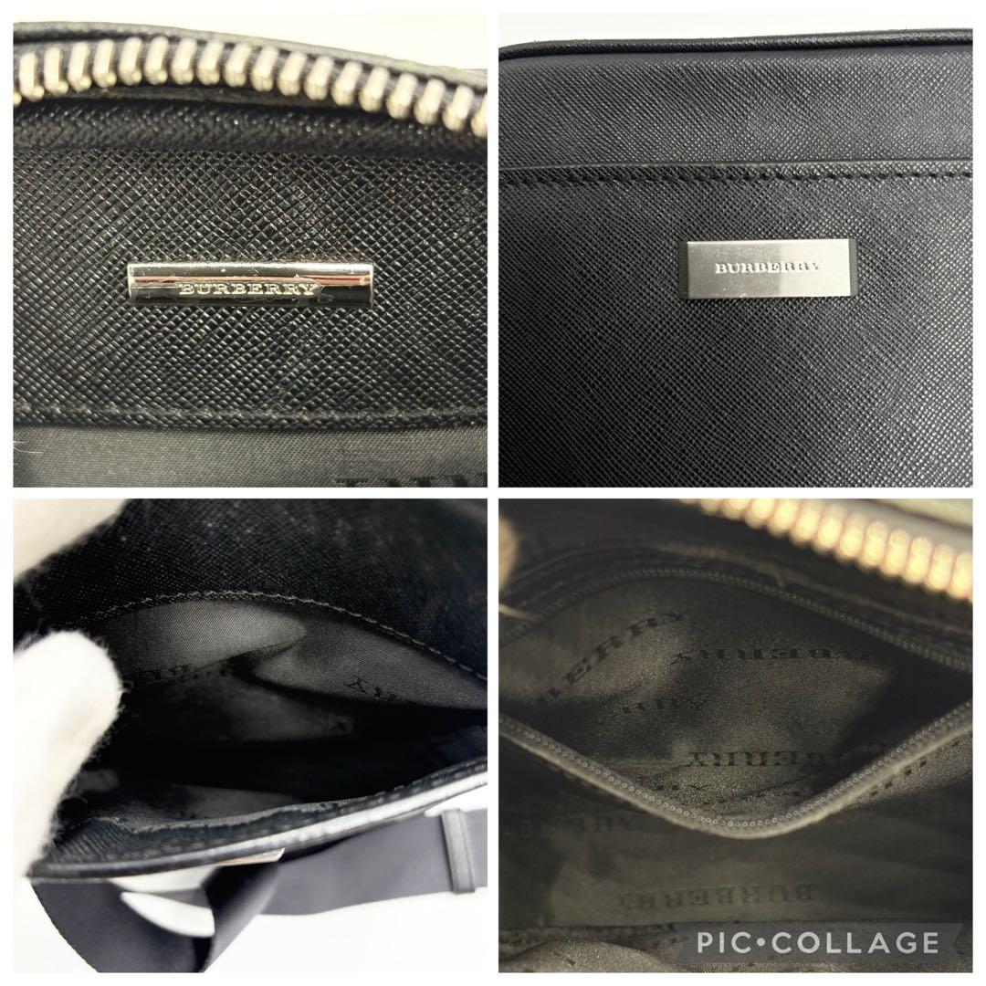 BURBERRYバーバリー オールレザー サフィアーノ ショルダーバッグ ロゴ