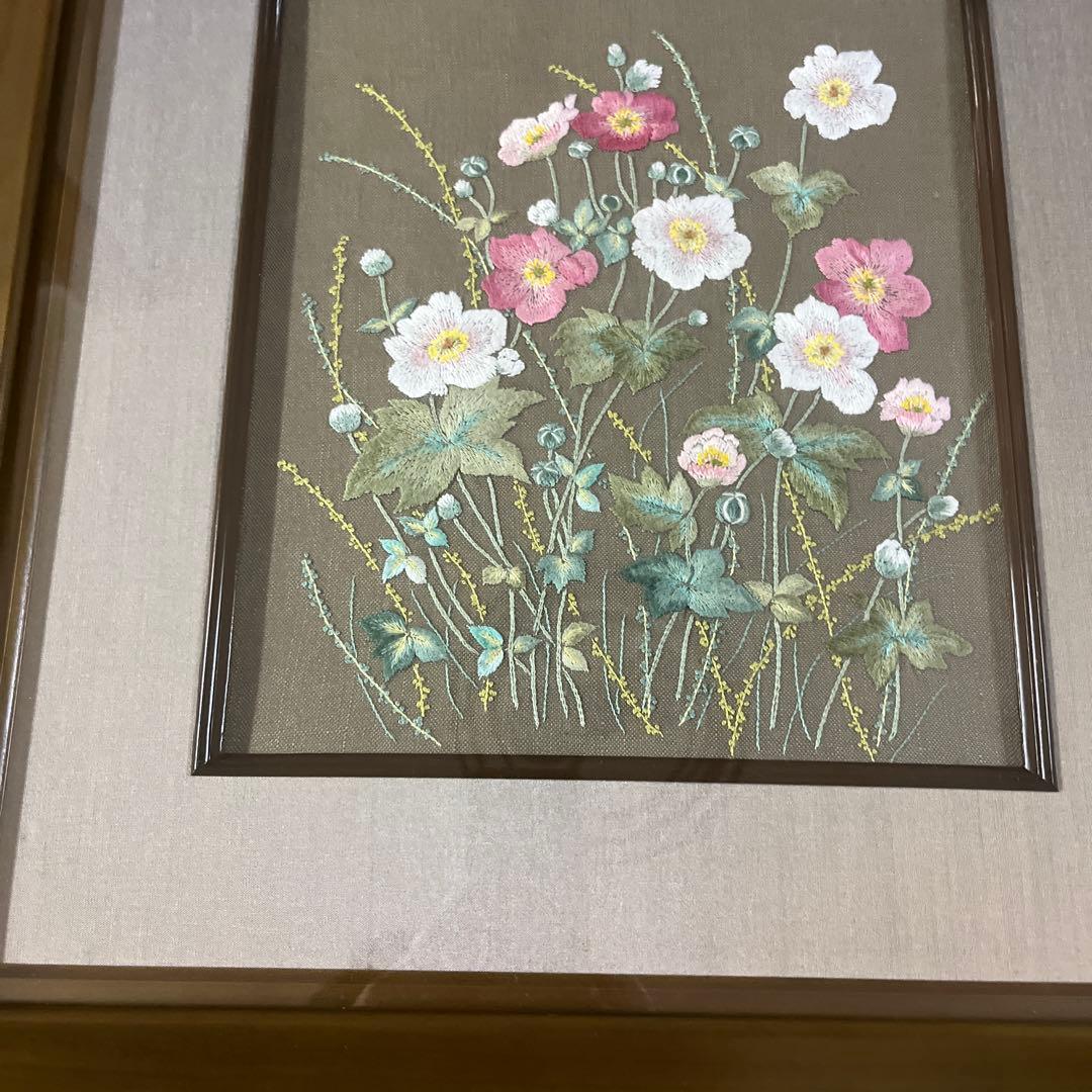 戸塚刺繍額　花