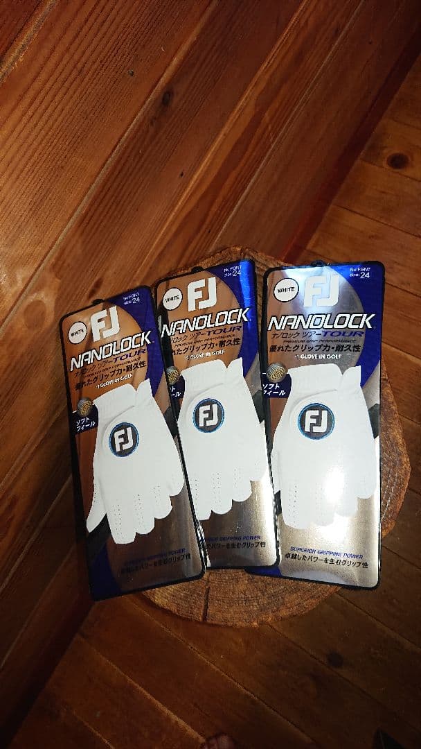 FJゴルフグローブナノロックツアー24Cm3枚&ウェザーソフ23Cm3枚