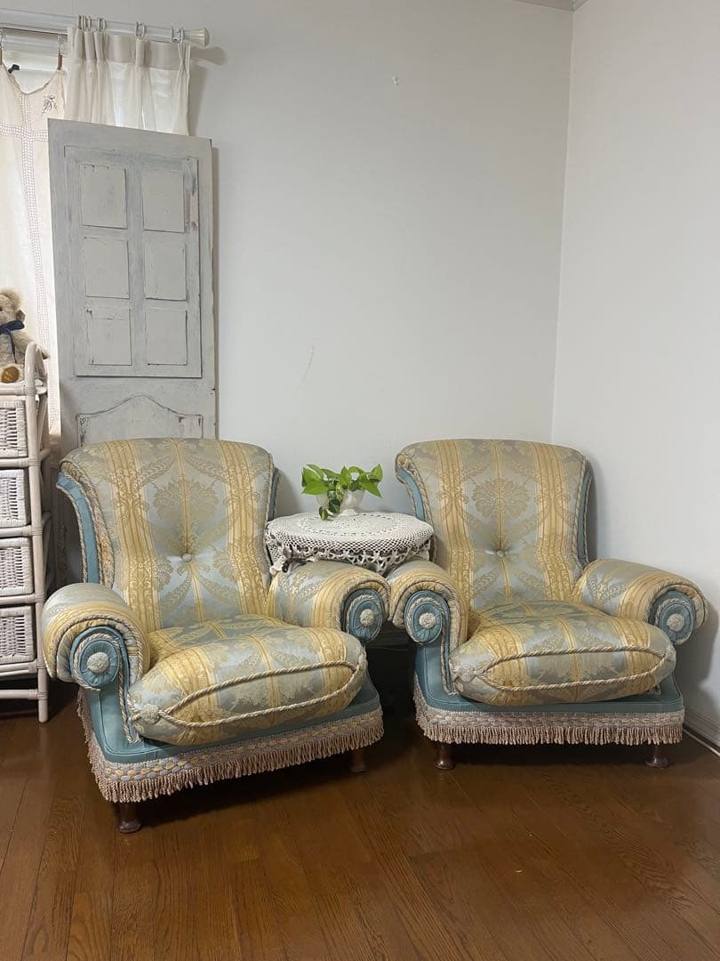 maron❣️ロココ調家具 2Pエレガント 右 1人掛ソファー アームチェア