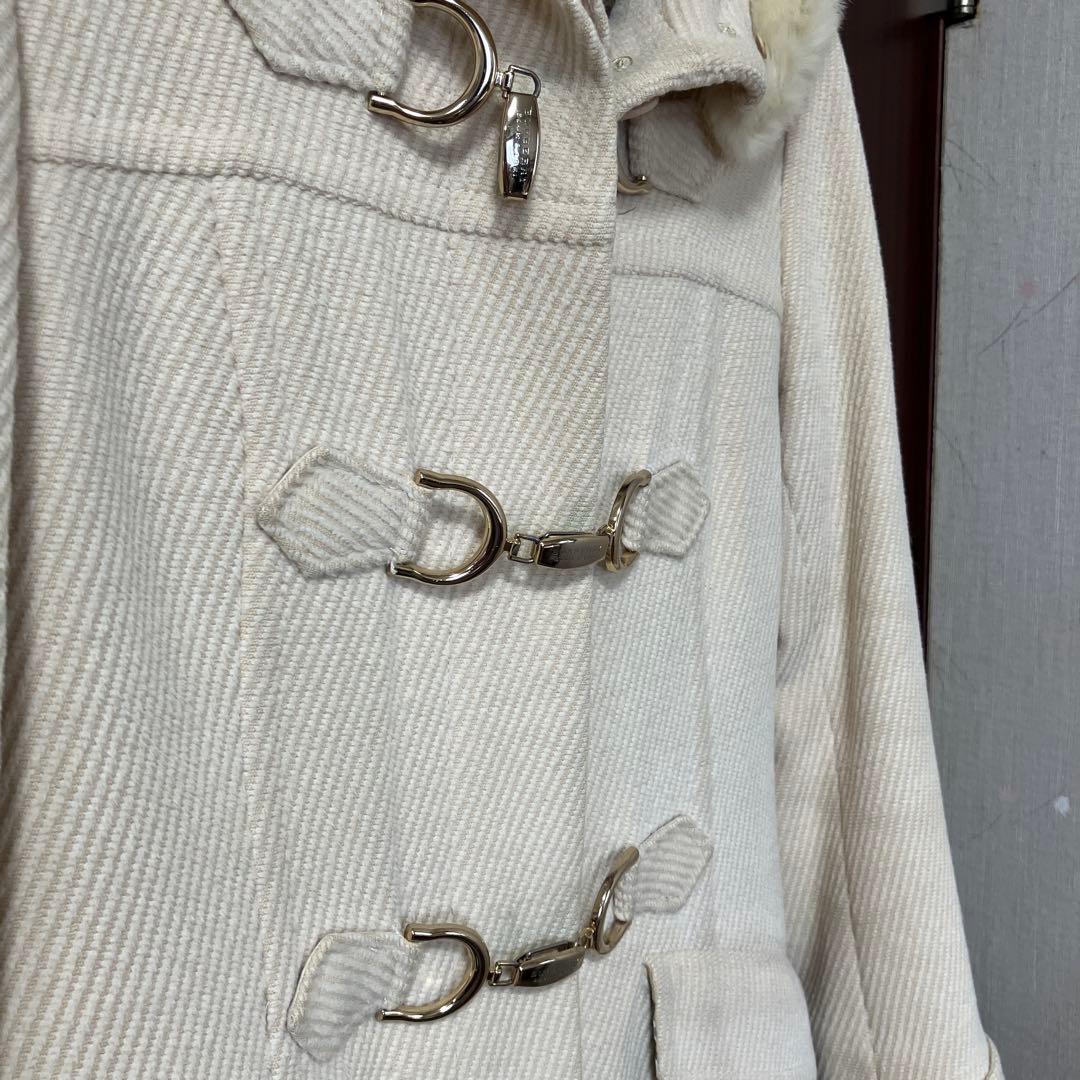 バーバリーBLUE LABEL ダッフルコート 38 アイボリー