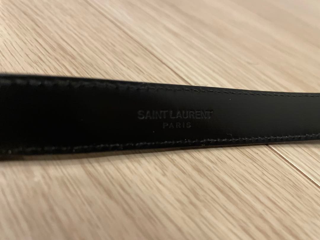 SAINT LAURENT PARISウエスタンレザーナローベルト　サイズ90