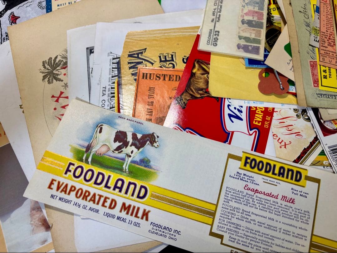 ❶ビンテージ紙モノset アソート 蚤の市 ジャンクジャーナル