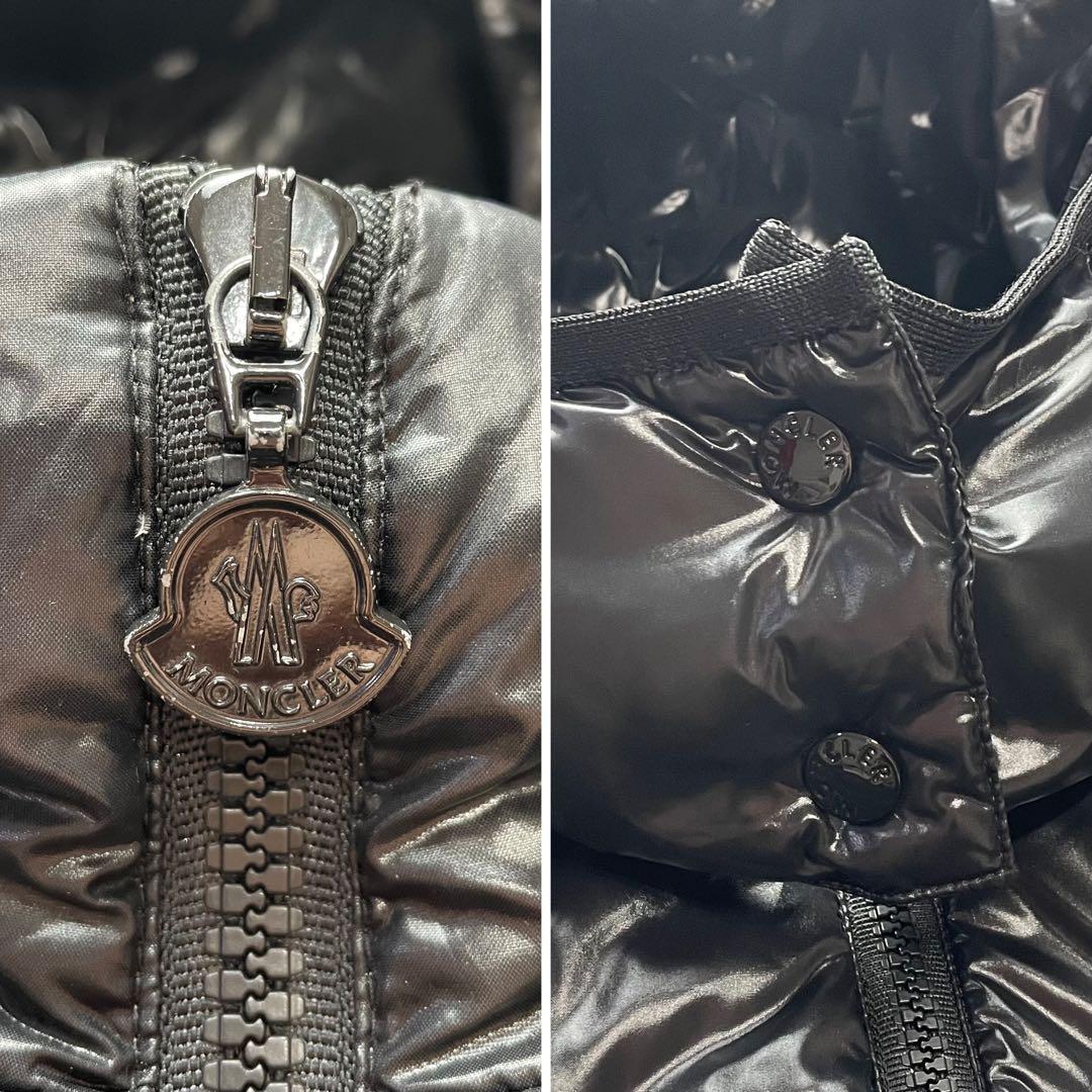 高級感✨モンクレール MOKA モカ ダウンコート 黒 サイズ00 ロゴワッペン